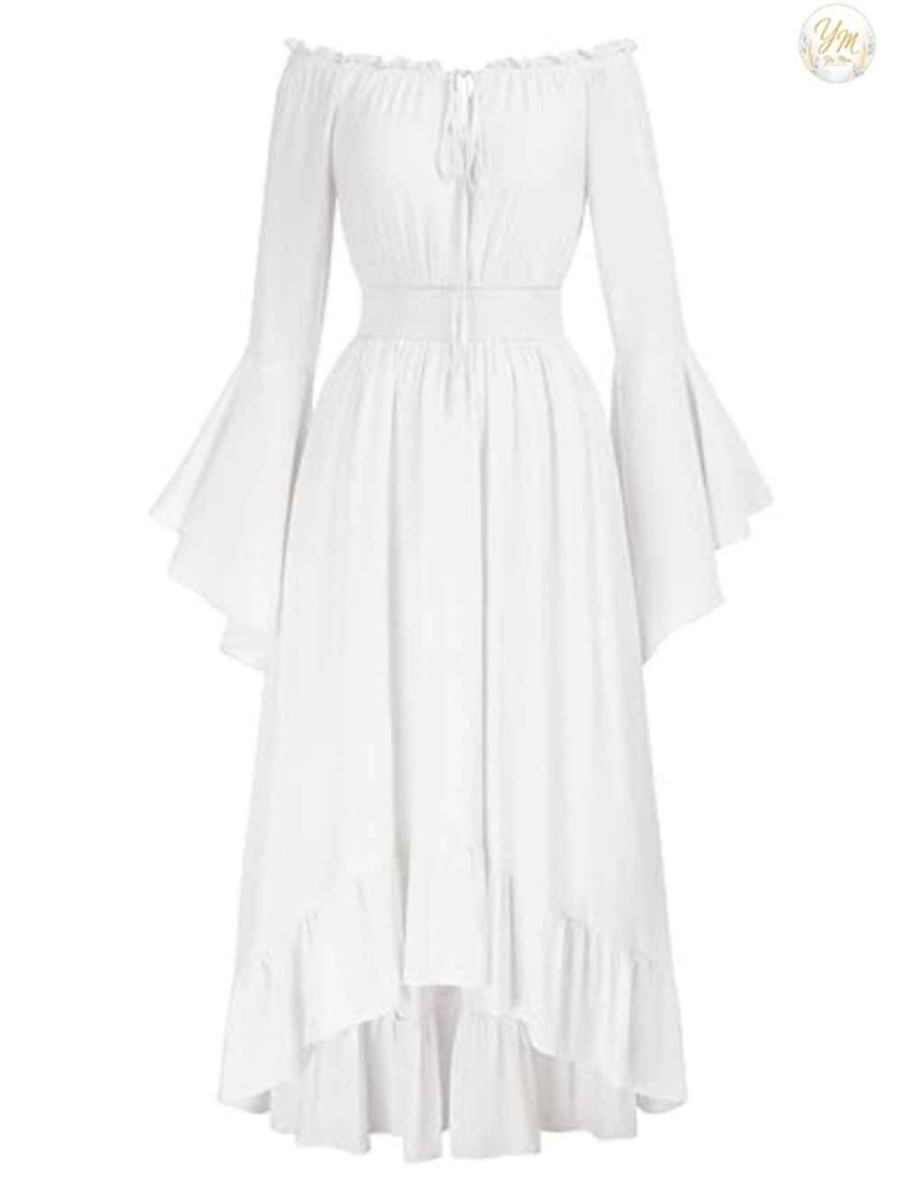 Renaissance Chemise Dress Bell Sleeve Off Shoulder Costume